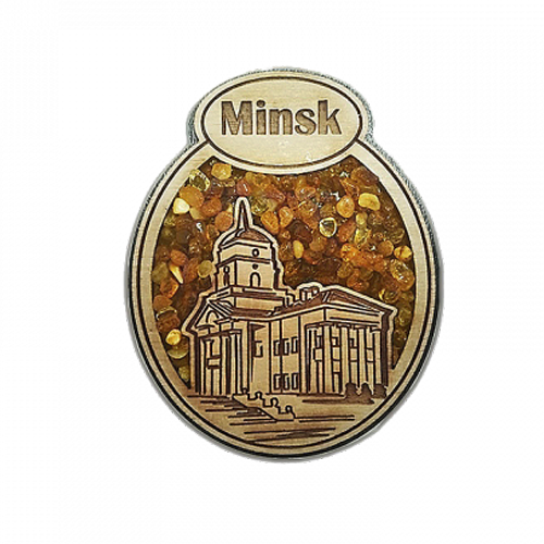 Магнит с натуральным янтарём Артикул:№15