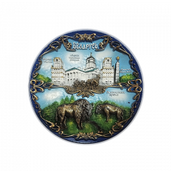 Декоративная тарелка,15 см Артикул: 319 Цвет:синий